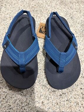 Reef Blue and Navy Strap Flip Flops